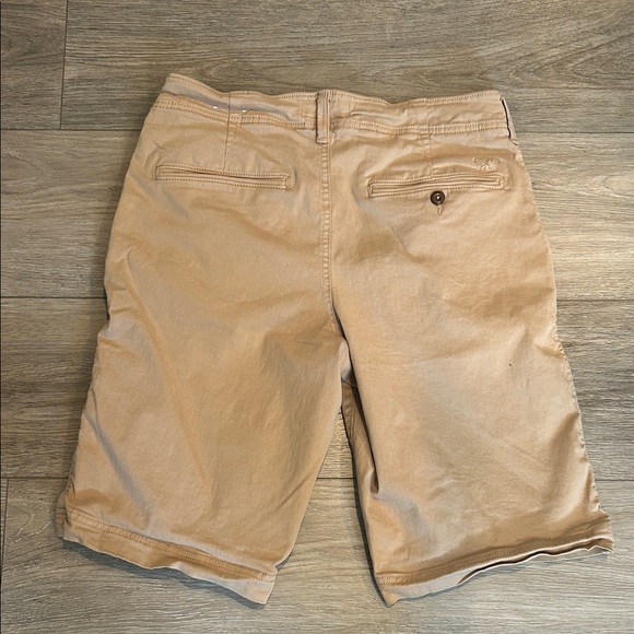American‎ Eagle Outfitters Light Tan Flat Front Shorts Waist 30 - Picture 2 of 8